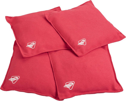 Sports Red Canvas Cornhole Bags 4 Bags Included, Size 6" x 6" 16 oz (12-0055RD-2W)