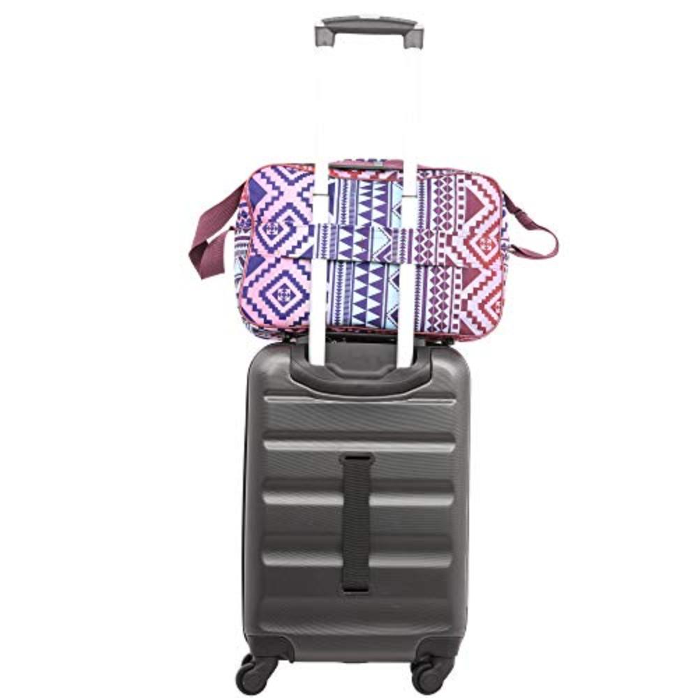 16-Inch Carry-On Luggage Duffle Bag, 2nd Bag or Underseat, 19L (Multi Aztec)