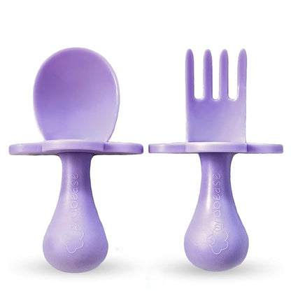 LAVENDER BABY FEEDING UTENSIL SET