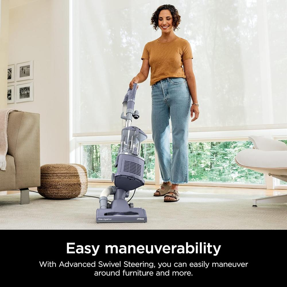 Lift-Away Upright Vacuum with HEPA Filter, Anti-Allergen Technology, Swivel Steering, Ideal for Carpet, Stairs, Bare Floors, Wide Upholstery & Crevice Tools, Lavender