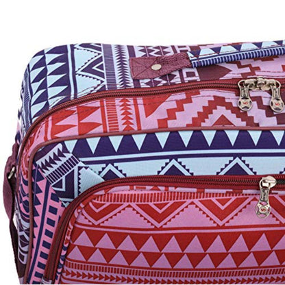 16-Inch Carry-On Luggage Duffle Bag, 2nd Bag or Underseat, 19L (Multi Aztec)