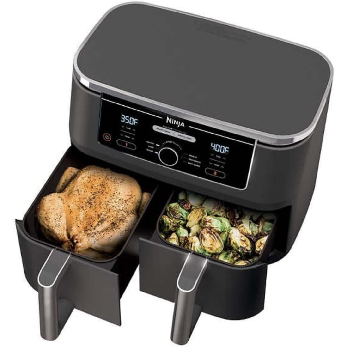 6-in-1 XL 10-Quart Dual Basket Air Fryer with DualZone Technology