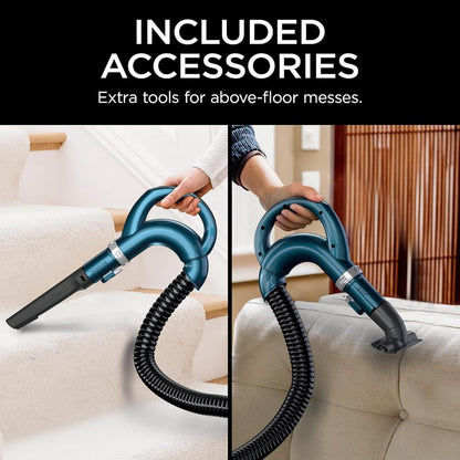 Lift-Away Upright Vacuum with Self-Cleaning Brushroll, HEPA Filter, Swivel Steering, Upholstery Tool & Pet Crevice Tool, Ideal for Pets & Multi-Surface, Teal