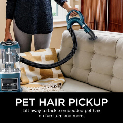 Lift-Away Upright Vacuum with Self-Cleaning Brushroll, HEPA Filter, Swivel Steering, Upholstery Tool & Pet Crevice Tool, Ideal for Pets & Multi-Surface, Teal