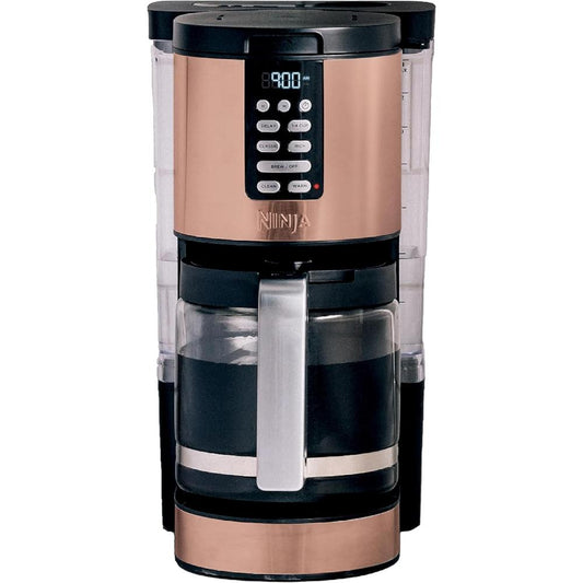 Programmable XL 14-Cup Coffee Maker with Permanent Filter, 2 Brew Styles (Classic & Rich), Delay Brew, Freshness Timer, Keep Warm Function, Dishwasher Safe, Copper