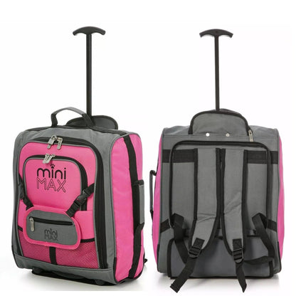 Luggage Carry-On Trolley Suitcase with Attached Backpack