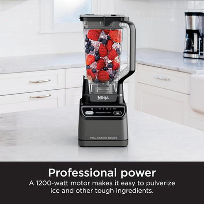 Professional Blender 2.0, 1200 Watts, Auto-iQ Program, Total Crushing Blades, 72-oz Pitcher, 4 Manual Speeds for Smoothies, Shakes, and Frozen Drinks, Dishwasher-Safe Parts, Dark Grey