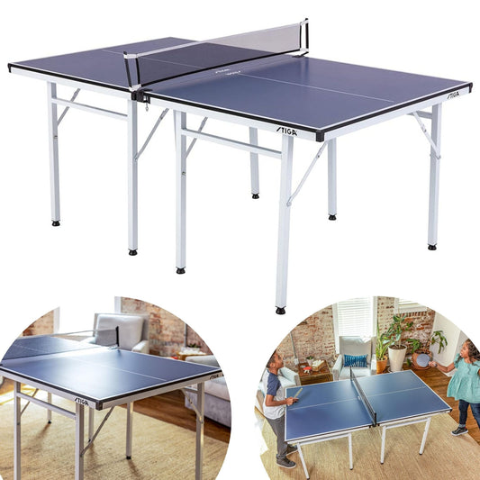 Compact Table Tennis Table Regulation Height for Authentic Play Space-Saving Easy Storage Design