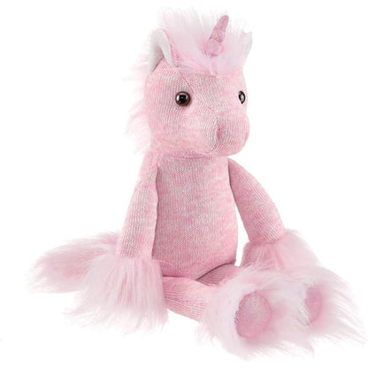 16 Inch Pink Plush Unicorn Stuffed Animal with Glittery Accents