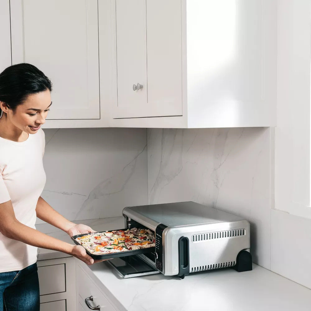 Digital Air Fryer Oven with Convection and 8-in-1 Cooking Functions Countertop Space-Saving Design