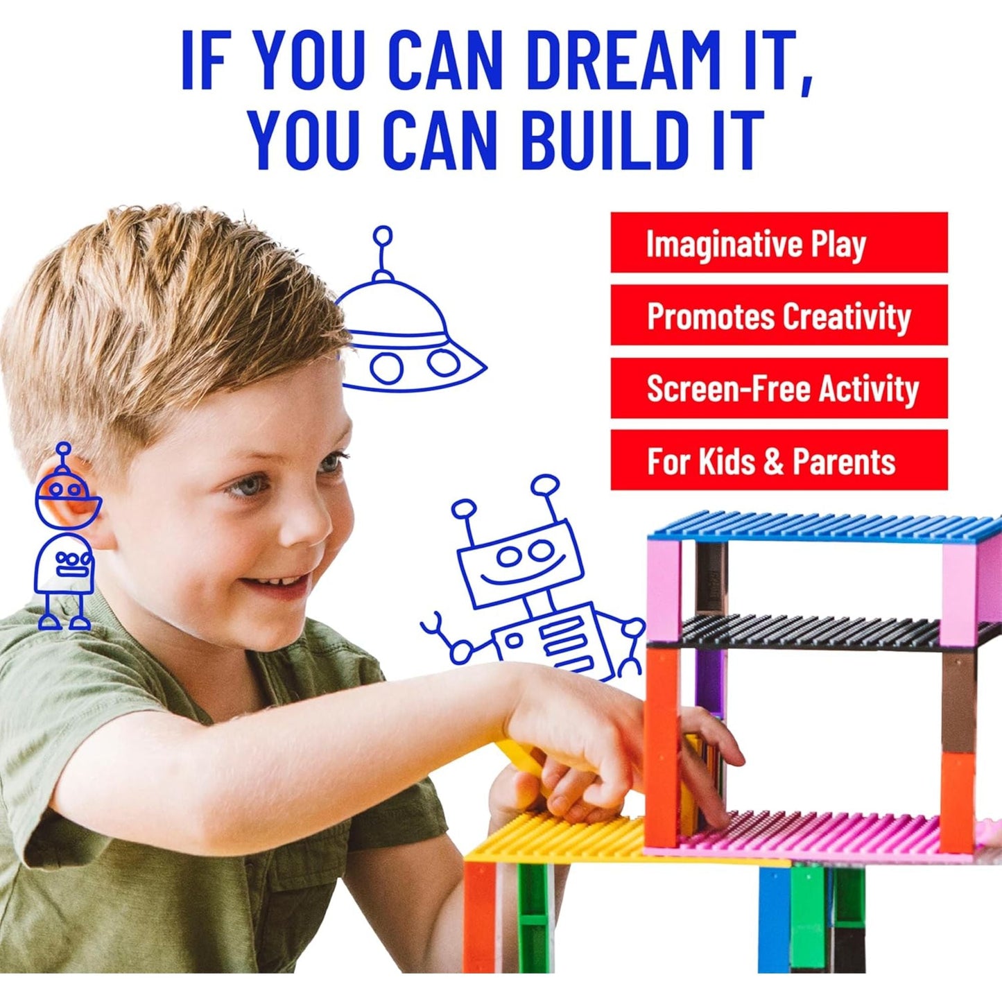 Colorful 12-Pack Stackable 6x6 Baseplates for Building Bricks Dual-Sided Attachment Compatible with All Major Brands